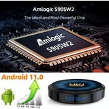 HK1RBOX-W2 Android 11.0 Amlogic S905W2 Quad Core Smart TV Box  geheugen: 4 GB + 64 GB (UK-stekker)