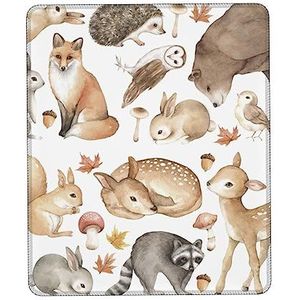 BONDIJ Muismat - Woodland Wasbeer Dieren Antislip Rubber Rechthoek Gaming Pad - Decoratieve Muismat voor Kantoor Thuis Gaming