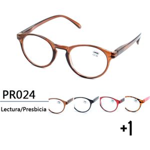 Comfe - PR024 - Leesbril - +1.0 Dioptrie - Zwart - Kunststof