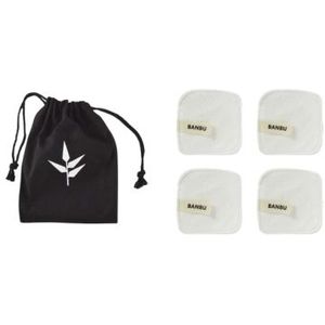 Banbu Herbruikbare wattenschijfjes - Natuurlijk katoen - Zwart - Make-up reiniging - Biologisch katoen - Reinigingspads