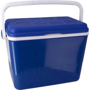 Koelbox donkerblauw 42 liter van 35 x 55 x 39 cm - Koelboxen voor onderweg voor op de camping of het strand