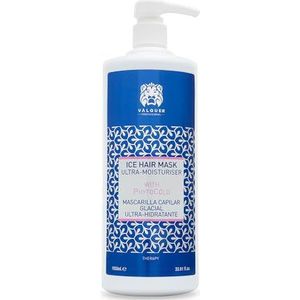 Valquer Professional │ Ice Hair Mask, ultrahydraterend haarmasker met ijseffect, droog haar, siliconenvrij, zoutvrij, parabenenvrij, sulfaatvrij, hydratatie van het haar │ 1000 ml