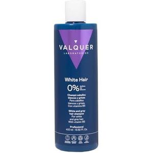 Válquer Professionele shampoo, wit en grijs haar, zonder zout, zonder sulfaten, zonder parabenen en zonder siliconen, 400 ml