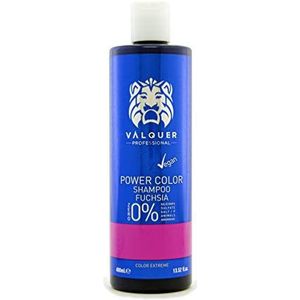 Valquer Professional Shampoo Power Color Haarverf, veganistisch en zonder sulfaten (fuchsia). Hair Color Enhancer - 400 ml