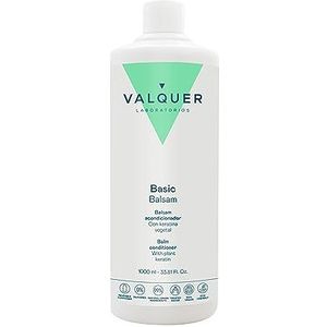 VALQUER Haarconditioner Balsem met Plantaardige Keratine | Intensieve Herstelverzorging voor Beschadigd en Droog Haar | Glans, Zachtheid en Natuurlijke Voeding Zonder Siliconen | Vegan | 1 L
