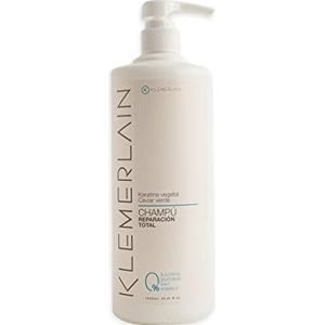 K KLEMERLAIN Shampoo voor beschadigd en droog haar, hydraterende shampoo, zero-formule: zonder sulfaten, zonder siliconen, haaropbouw, 1 l