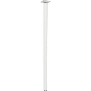 Duraline Meubelpoot Rond Wit Staal Ø3x80cm