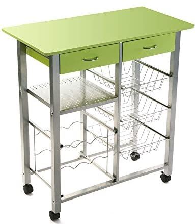 Groentetrolley Versa Groen PVC 40 x 82 x 76 cm