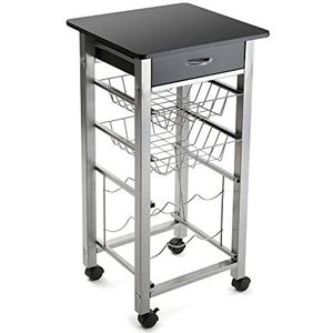 Groentetrolley Versa Zwart PVC 40 x 82 x 40 cm
