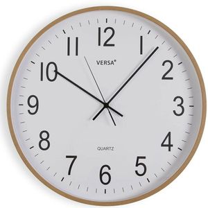 Versa Wandklok van kunststof, kwarts, MDF, 5 x 35 x 35 cm Versa Wandklok van kunststof, kwarts, MDF, 5 x 35 x 35 cm