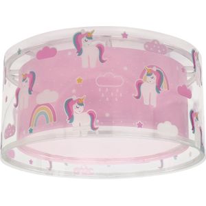 Dalber - Unicorns Plafondlamp - Roze - Kunststof - 1-Lamps - E27