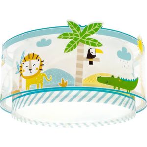 Dalber - Little Jungle - Plafondlamp - Wit Geel Groen - Kunststof - Diameter 33 cm