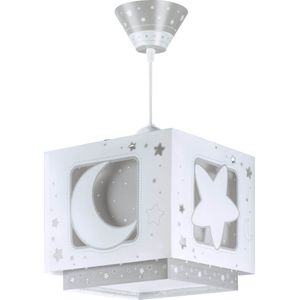 Dalber - Moonlight - Hanglamp - Grijs - Kunststof - 1-Lamp - Maan- en Sterrenmotief
