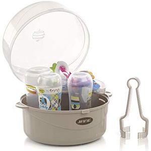 Jané Magnetronsterilisator, met mandje voor spenen en kleine accessoires, plaats voor 6 flessen