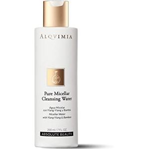 Alqvimia Micellair water met ylang-ylang en bamboe | make-up remover, gezichtsreiniger en bescherming tegen vervuiling | voor huidverzorging overdag en 's nachts | 200 ml