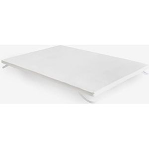 Classic wit Topper/Comfort matrastopper van visco-elastisch schuim met Cama-hardheid 150 - 150 x 190 cm, natuur