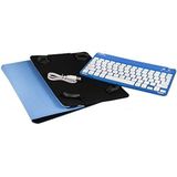 SilverHT 19142 Toetsenbord voor mobiele QWERTY Zwart, Blauw, Wit Bluetooth - Toetsen voor mobiele apparaten (DDR4-Universeel, Zwart, Blauw, Wit, 25,6 cm (10.1 inch), Bluetooth, 55 h)