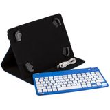 SilverHT 19142 Toetsenbord voor mobiele QWERTY Zwart, Blauw, Wit Bluetooth - Toetsen voor mobiele apparaten (DDR4-Universeel, Zwart, Blauw, Wit, 25,6 cm (10.1 inch), Bluetooth, 55 h)