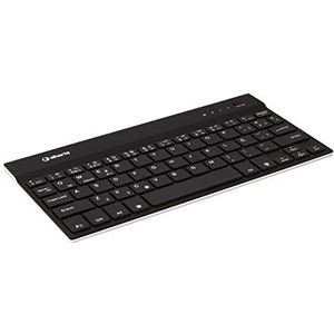 SilverHT 19329 Toetsenbord Bluetooth QWERTY Spaans Zwart - Toetsen (Mini, Draadloos, Bluetooth, Bluetooth, Bluetooth, LED, Zwart)