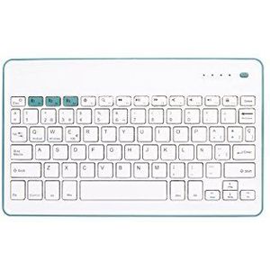 SilverHT 111936640199 toetsenbord voor mobiel apparaat Blauw, Wit Bluetooth Spaans
