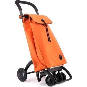 Rolser Boodschappentrolley I-Bag Mf - 4.2 Tour Plus - Roterende Voorwielen - Verstelbare Handgreep - Mandarina