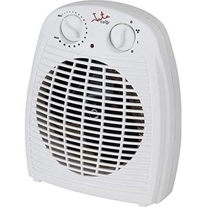 JATA TV78 Elektrische badkamerradiator met verstelbare thermostaat, 2000 W, 2 warmtestanden en ventilator, snelle opwarming, oververhittingsbeveiliging, draaggreep