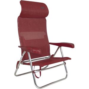 Crespo - Strandstoel - Rood - Aluminium - Compact