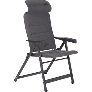 Crespo Compac, natuur-elegante aluminium klapstoel, klapstoel, vouwstoel, campingstoel, festival, grijs, eenheidsmaat