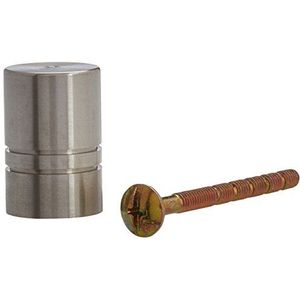 Estamp 8921031 ronde knop voor keuken- en badkamermeubels, 18 mm, roestvrij staal, groot