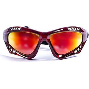 OCEAN SUNGLASSES - Australia - lunettes de soleil polarisÃBlackrolles - Monture: Rouge Transparant - Verres : Revo Jaune (11701.4)