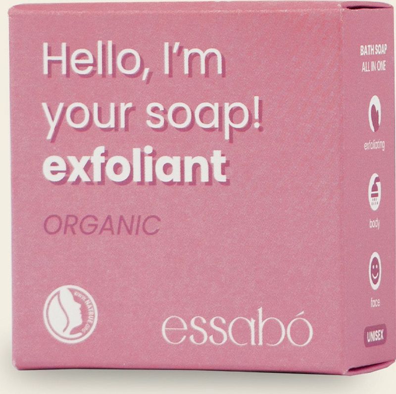 Essabó - Eco zeep Exfoliant - bodyscrub - gezicht scrub - biologisch - 120gr