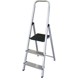 Ladder 3 Treden- Huishoudtrap- Aluminium- Lichtgewicht-