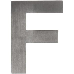 Btv - Plaat letter F 85 mm roestvrij