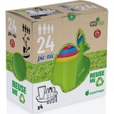 Juypal Servies 24-delig - gekleurd - kunststof - voor 4 personen - herbruikbaar - BPA-vrij