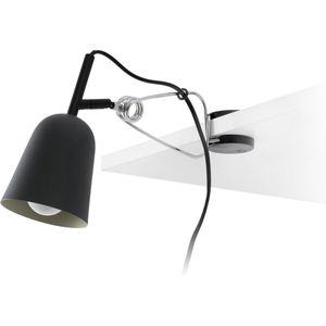FARO BARCELONA Klemlamp - Zwart/Crème - Flexibele Klem - Metaal/Kunststof