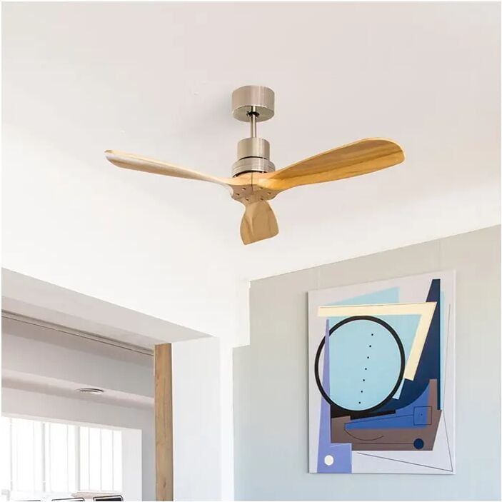 FARO - 33509DC - Plafondventilator - Chroom/Hout - Diameter 107 cm