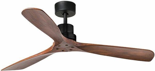 FARO - 33516DC - Plafond Ventilator - Zwart/Bruin - Design met Afstandsbediening