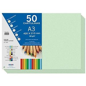 Dohe Alface A3-karton, groen, voor knutselwerk en printen, 21 x 29,7 cm, 180 g/m², kantoorbenodigdheden