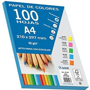 Dohe - Diepblauwe vellen voor knutselwerk en afdrukken (100 stuks) - A4-80 g/m² - kantoormateriaal