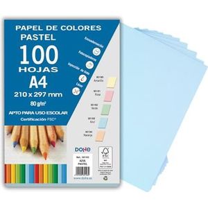 DOHE 30193, verpakking met 100 papier, A4, 80 g, pastelblauw