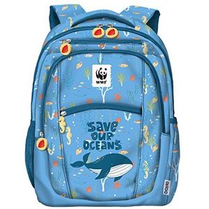 Dohe - Large Backpack - 3 compartments - Sizes 28 x 40 x 12 cm - WWF - Save Our Oceans
