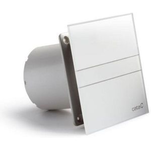 CATA E-100 G - Afzuiging voor badkamer - Serie E Glass Standard - Witte glazen voorkant - Energie-efficiëntieklasse B - Stille badkamerafzuiging - 15 cm breed - Cata
