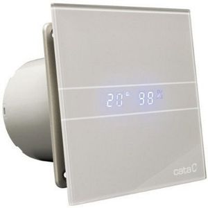 Badkamer Ventilator Cata E-100 GBTH Timer En Vochtsensor 100 mm 4W/8W Zilver