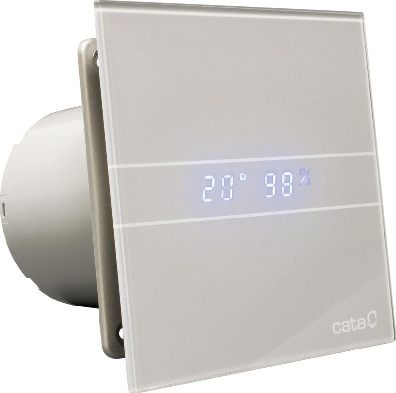 Cata - E-100 GBTH - Badkamer Ventilator - Zilver - Timer en Vochtsensor - 100 mm - 4W/8W