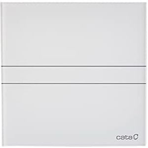 E-120 GTH - Bathroom Extractor Fan - E Glass Hygro Series - Glass Front - With Timer and Humidity Detector - Energy Class B - Silent Bathroom Extractor Fan - 17 cm Wide - Cata