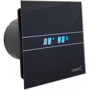 Cata - E-100 - Badkamer Ventilator - Zwart - Met Timer En Vochtsensor
