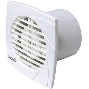 Cata Model B12-serie timer, elektronische timer tussen 3 en 15 minuten, afvoerventilator voor badkamer, wit, klasse B, 20 W, 43 decibel, kunststof, B 12 Plus T