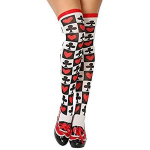 Atosa 33695 kousen met hart en kruis, uniseks, volwassenen, zwart/wit/rood