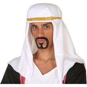 Carnaval verkleed hoed voor een Arabier/Sjeik - hoofddoek wit - heren