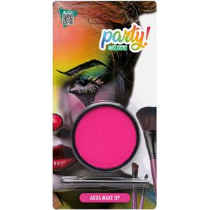 Atosa Aqua grimeer schmink met kwastje - roze - 12 gram - carnaval/verkleed - kind/volwassenen